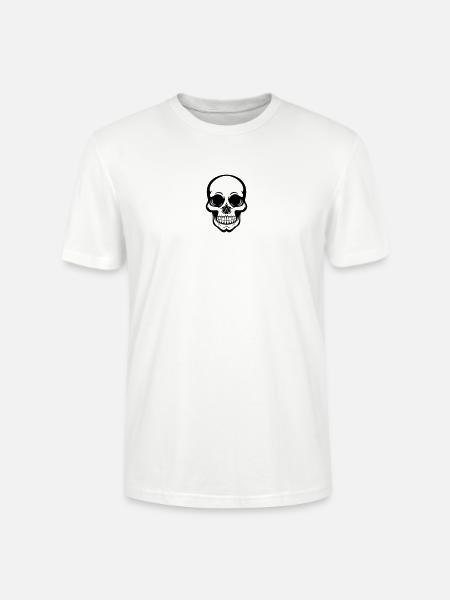 Totenkopf - Stanley/Stella Unisex Bio-T-Shirt CRAFTER - Weiß