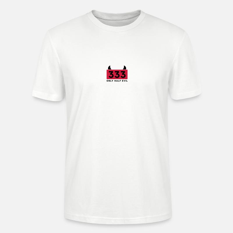 333 - ONLY HALF EVIL - Stanley/Stella Unisex Bio-T-Shirt CRAFTER - Weiß