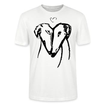 HerzKopf - Stanley/Stella Unisex Bio-T-Shirt CRAFTER - Weiß - Vorne - Alina (178cm) & Michal (187cm)