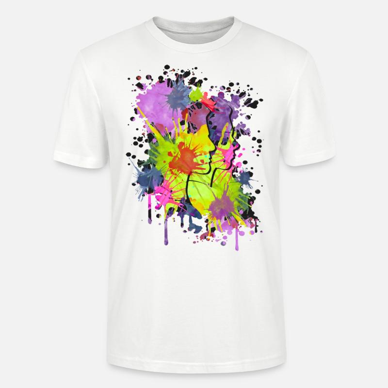splatter heads - Stanley/Stella Unisex Bio-T-Shirt CRAFTER - Weiß