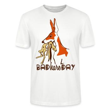 bad_hare_day - Stanley/Stella CRAFTER Unisex Organic T-Shirt - white - Front - Alina (178cm) & Michal (187cm)