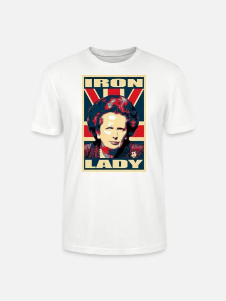 Iron Lady PropagandaPlakat PopArt - Stanley/Stella Unisex Bio-T-Shirt CRAFTER - Weiß