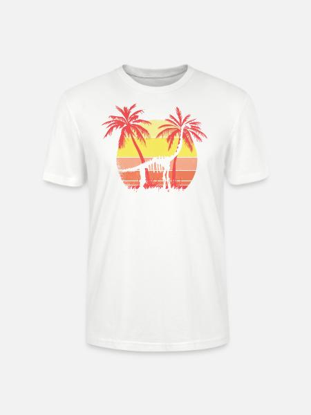 Dinosaurier Brachiosaurus Skelett Sommer - Stanley/Stella Unisex Bio-T-Shirt CRAFTER - Weiß