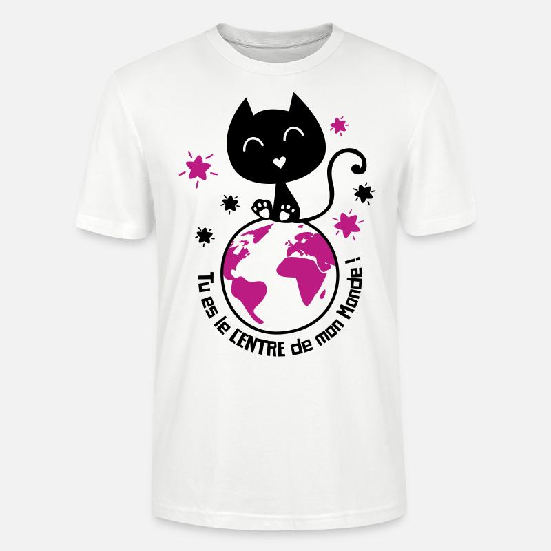 Un amour de chat, déclaration d'amour ! - T-shirt bio CRAFTER Stanley Stella Unisexe - blanc