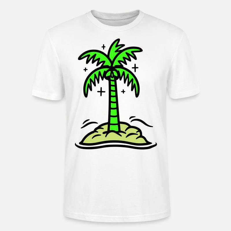 Icône de Palm Island Été - T-shirt bio CRAFTER Stanley Stella Unisexe - blanc