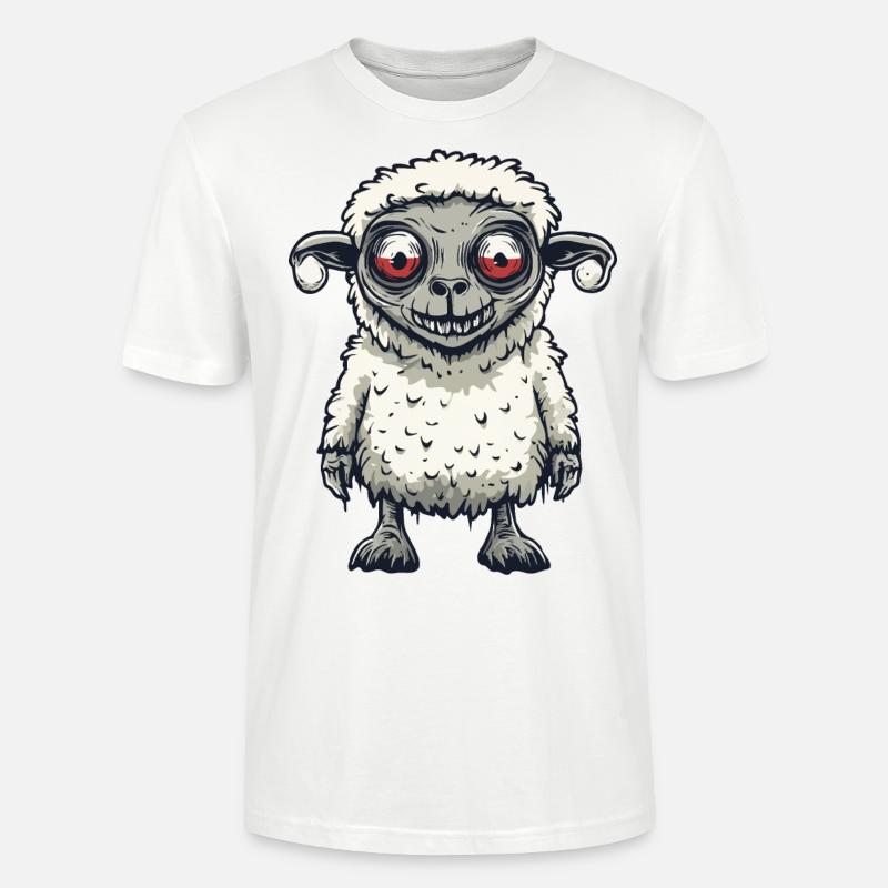 Schaf Halloween Comic Lustig - Stanley/Stella Unisex Bio-T-Shirt CRAFTER - Weiß