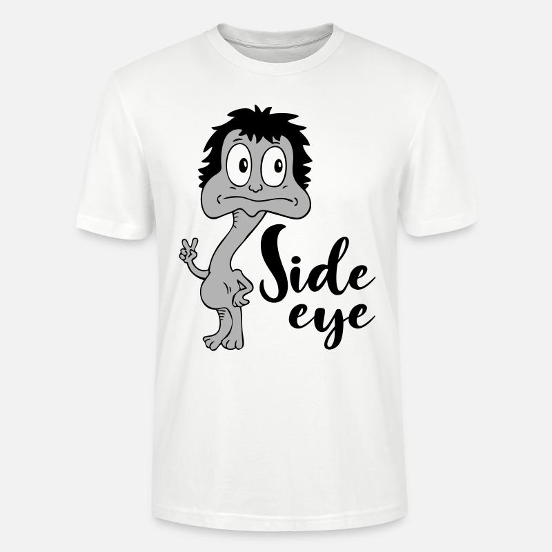 Sprüche Lustige Comic Side eye - Stanley/Stella Unisex Bio-T-Shirt CRAFTER - Weiß