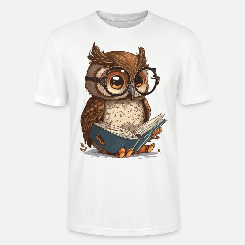 Weise Eule - Stanley/Stella Unisex Bio-T-Shirt CRAFTER - Weiß