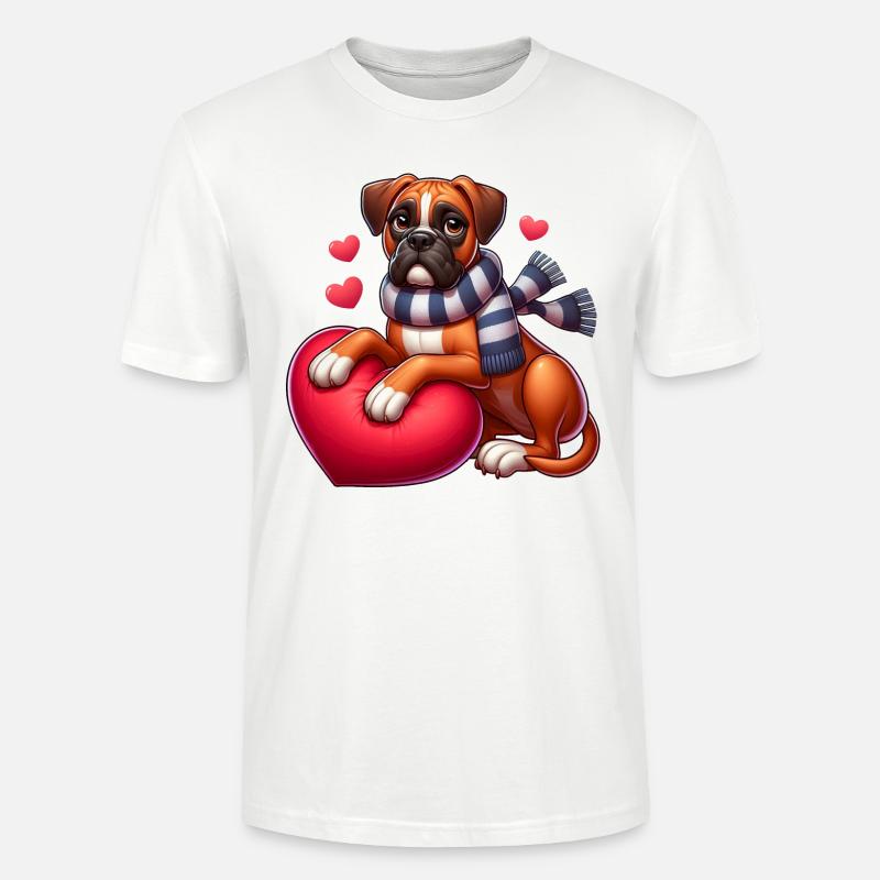 Boxerhund Liebe - Stanley/Stella Unisex Bio-T-Shirt CRAFTER - Weiß