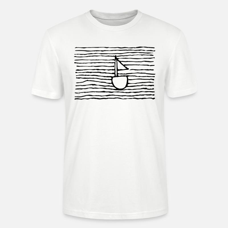 Boot im Meer - Stanley/Stella Unisex Bio-T-Shirt CRAFTER - Weiß