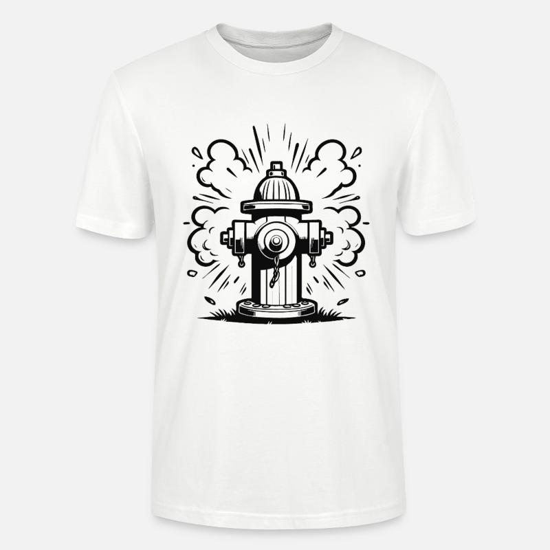 Retro Hydrant – Klassischer Hydranten Design - Stanley/Stella Unisex Bio-T-Shirt CRAFTER - Weiß