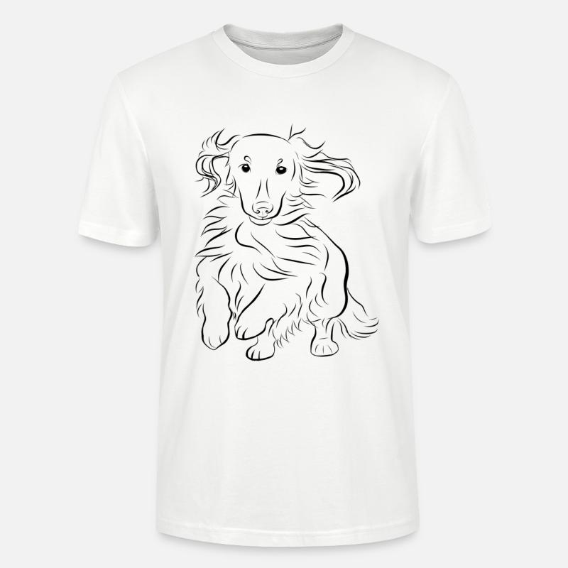 Dackel-Geschwindigkeit - Stanley/Stella Unisex Bio-T-Shirt CRAFTER - Weiß