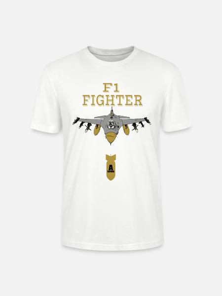Kampfflugzeug - Stanley/Stella Unisex Bio-T-Shirt CRAFTER - Weiß