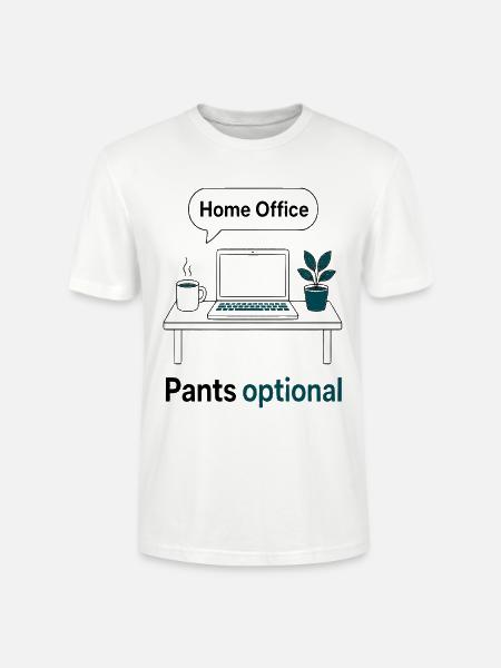 Home Office Pants Optional - Stanley/Stella Unisex Bio-T-Shirt CRAFTER - Weiß