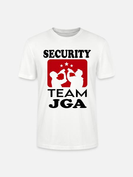 Junggesellenabschied Security Team JGA Mann Party - Stanley/Stella Unisex Bio-T-Shirt CRAFTER - Weiß