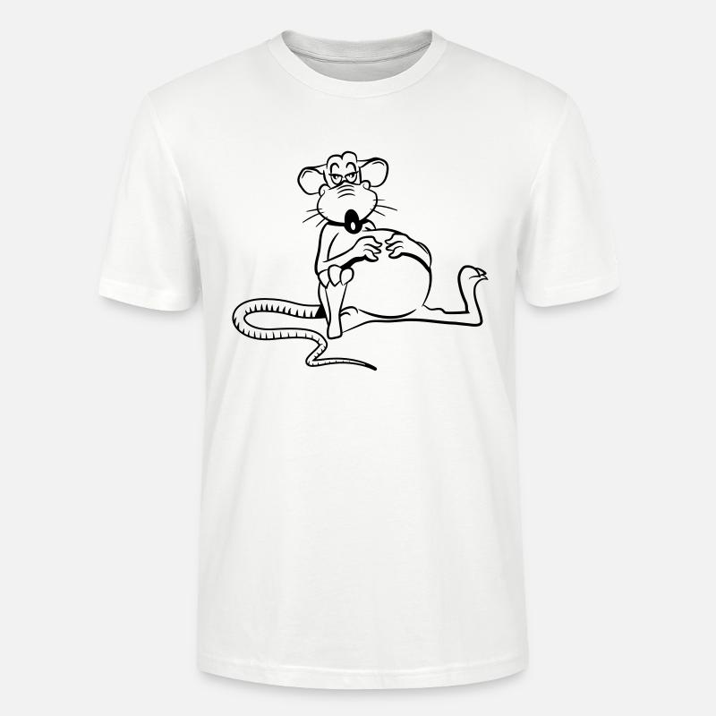 rat fatigué - T-shirt bio CRAFTER Stanley Stella Unisexe - blanc