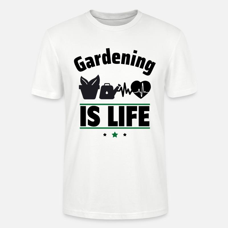 Le jardinage, c’est la vie - T-shirt bio CRAFTER Stanley Stella Unisexe - blanc