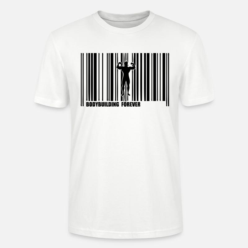 barcode bodybuilding - Stanley/Stella CRAFTER Unisex Organic T-Shirt - white