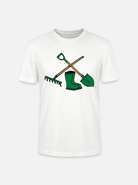 Garten schaufel harke gummistiefel - Stanley/Stella Unisex Bio-T-Shirt CRAFTER - Weiß