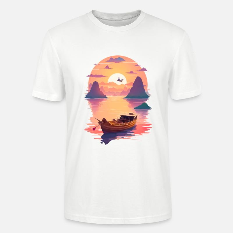 Sunset Serenade, Ninh Binh - Stanley/Stella Unisex Bio-T-Shirt CRAFTER - Weiß