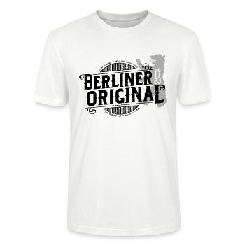 Berliner Original Hauptstadt Berlin - Stanley/Stella Unisex Bio-T-Shirt CRAFTER - Weiß - Vorne - Alina (178cm) & Michal (187cm)