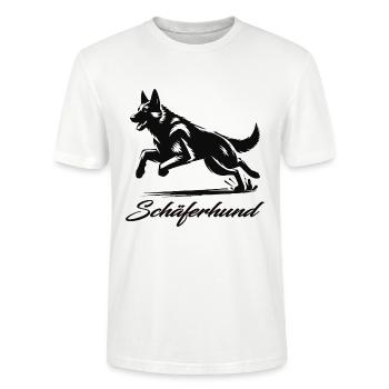 Schäferhund – Treuer Begleiter im coolen Design - Stanley/Stella Unisex Bio-T-Shirt CRAFTER - Weiß - Vorne - Alina (178cm) & Michal (187cm)