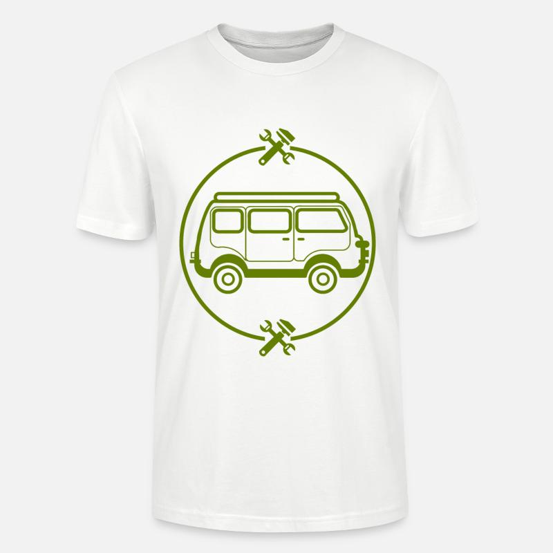 Auto - Bus - Oldtimer - Nostalgisch - Stanley/Stella Unisex Bio-T-Shirt CRAFTER - Weiß