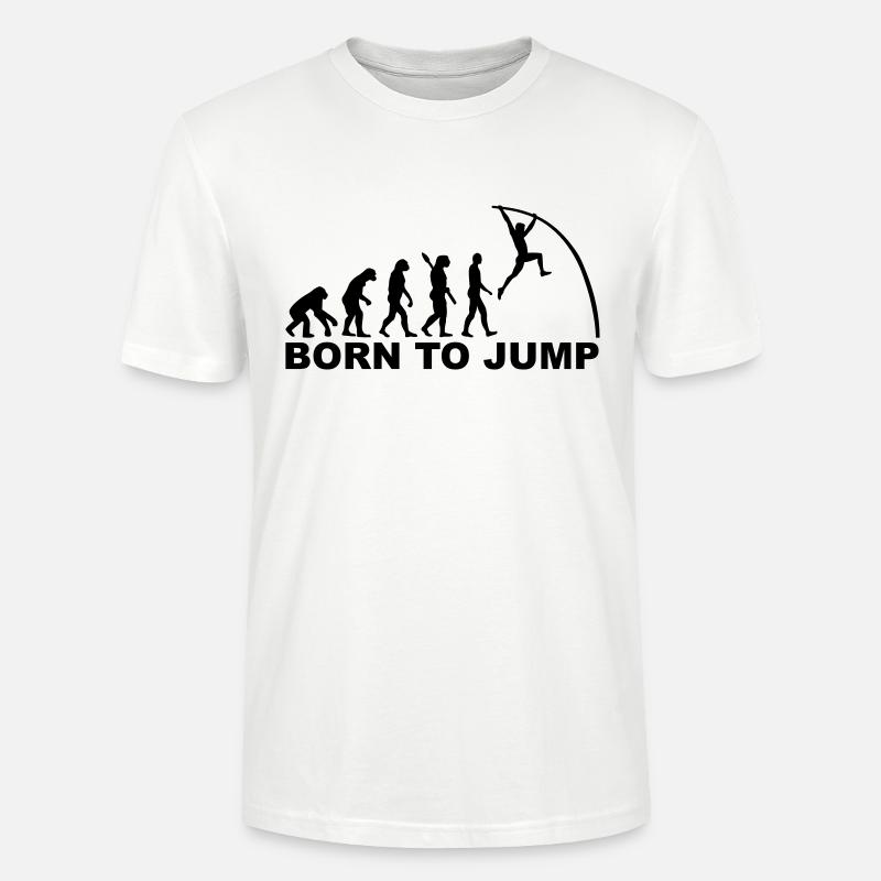 Evolution Pole vault - Stanley/Stella CRAFTER Unisex Organic T-Shirt - white