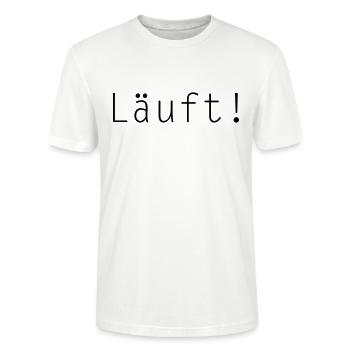 Läuft! Positives denken - Stanley/Stella Unisex Bio-T-Shirt CRAFTER - Weiß - Vorne - Alina (178cm) & Michal (187cm)