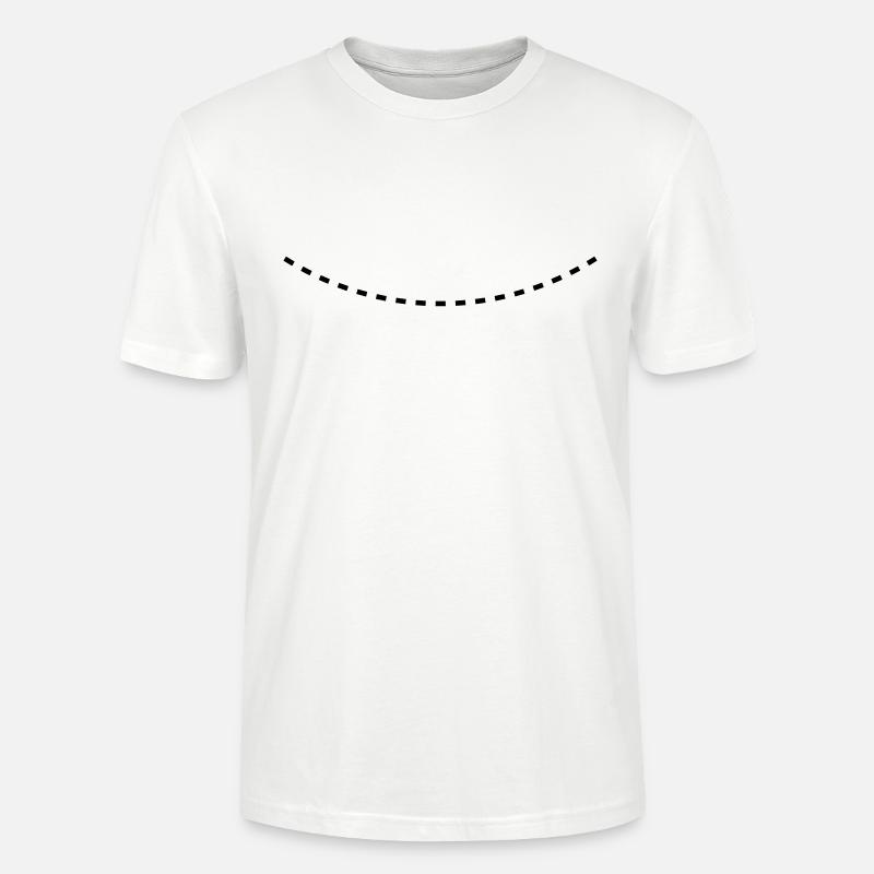 Dashed Curved Line - Stanley/Stella Unisex Bio-T-Shirt CRAFTER - Weiß