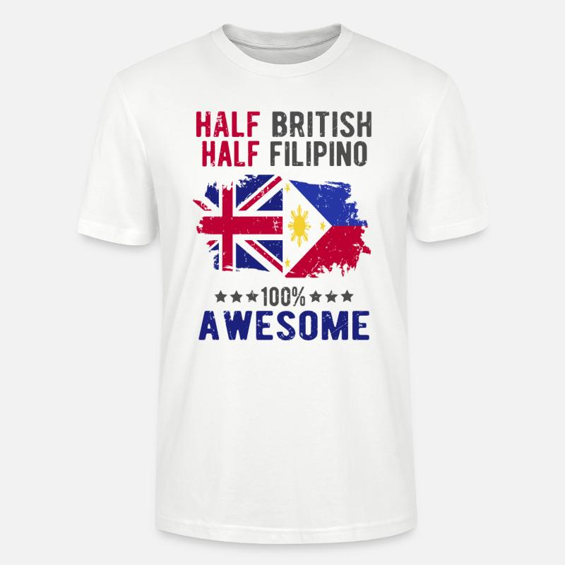 Halb Brite Halb Philippiner - Stanley/Stella Unisex Bio-T-Shirt CRAFTER - Weiß