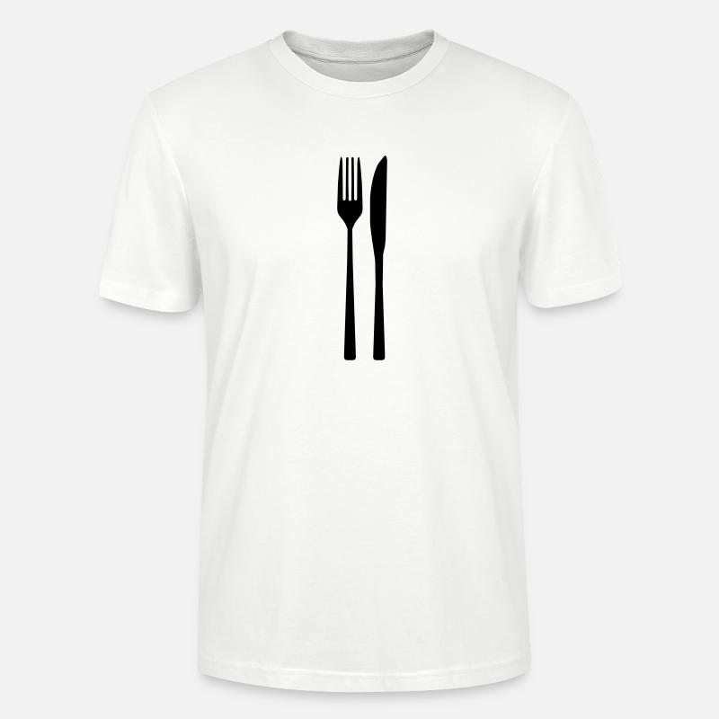 Messer Gabel - Spoon Fork - Stanley/Stella Unisex Bio-T-Shirt CRAFTER - Weiß