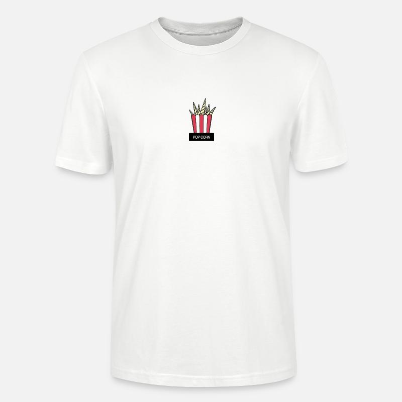 "POP CORN" - T-shirt bio CRAFTER Stanley Stella Unisexe - blanc