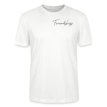 Friendship - Freundschaft - Stanley/Stella Unisex Bio-T-Shirt CRAFTER - Weiß - Vorne - Alina (178cm) & Michal (187cm)