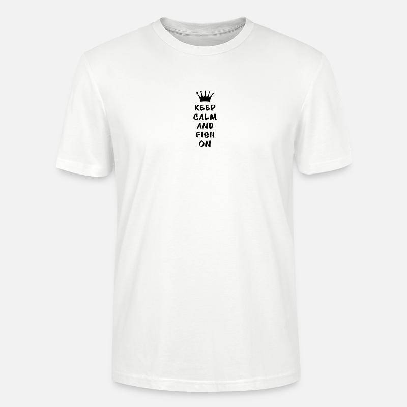 Keep calm and fish on - Stanley/Stella Unisex Bio-T-Shirt CRAFTER - Weiß