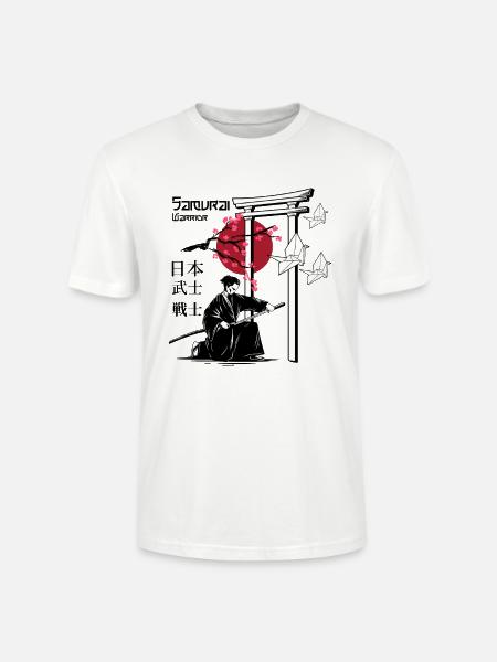 Samurai Warrior - Stanley/Stella CRAFTER Unisex Organic T-Shirt - white