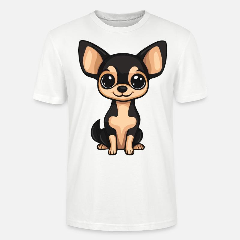 Chihuahua chien bande dessinée bébé - T-shirt bio CRAFTER Stanley Stella Unisexe - blanc