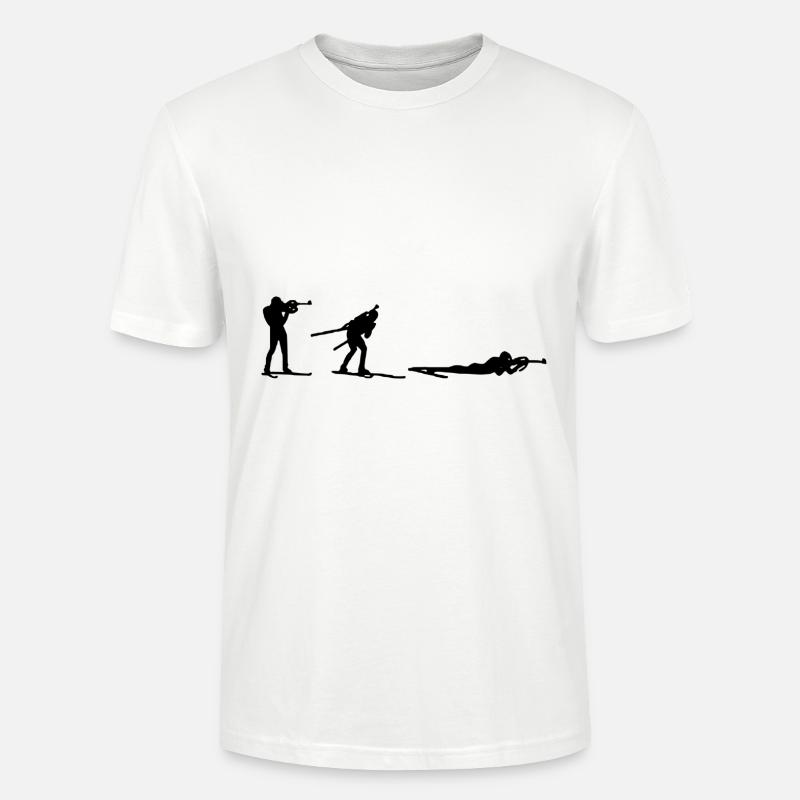 Idée cadeau Evolution Triathlon BIathlon - T-shirt bio CRAFTER Stanley Stella Unisexe - blanc