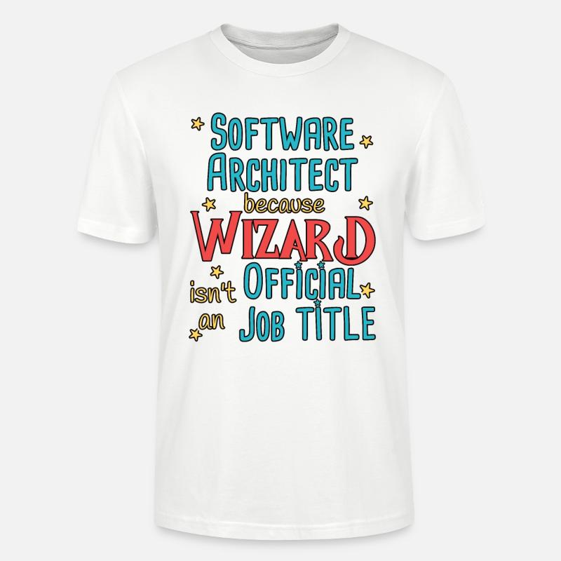 Software Architect Wizard Software Architektur - Stanley/Stella Unisex Bio-T-Shirt CRAFTER - Weiß