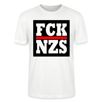 Fck nzs - Stanley/Stella Unisex Bio-T-Shirt CRAFTER - Weiß - Vorne - Alina (178cm) & Michal (187cm)