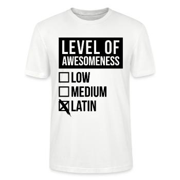 Latein, Latein, Latein - Stanley/Stella Unisex Bio-T-Shirt CRAFTER - Weiß - Vorne - Alina (178cm) & Michal (187cm)