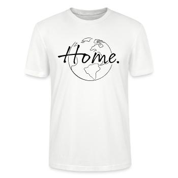 Die Welt ist unser zu Hause. - Stanley/Stella Unisex Bio-T-Shirt CRAFTER - Weiß - Vorne - Alina (178cm) & Michal (187cm)