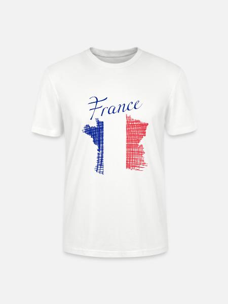 Frankreich France - Stanley/Stella Unisex Bio-T-Shirt CRAFTER - Weiß