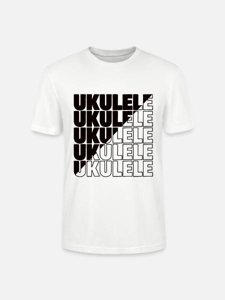 Ukulele typography diagonal - Stanley/Stella Unisex Bio-T-Shirt CRAFTER - Weiß