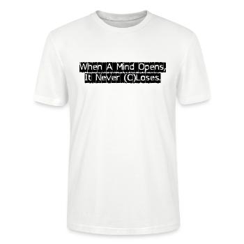 When A Mind... - Stanley/Stella CRAFTER Unisex Organic T-Shirt - white - Front - Alina (178cm) & Michal (187cm)