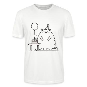 FatCat - Stanley/Stella Unisex Bio-T-Shirt CRAFTER - Weiß - Vorne - Alina (178cm) & Michal (187cm)