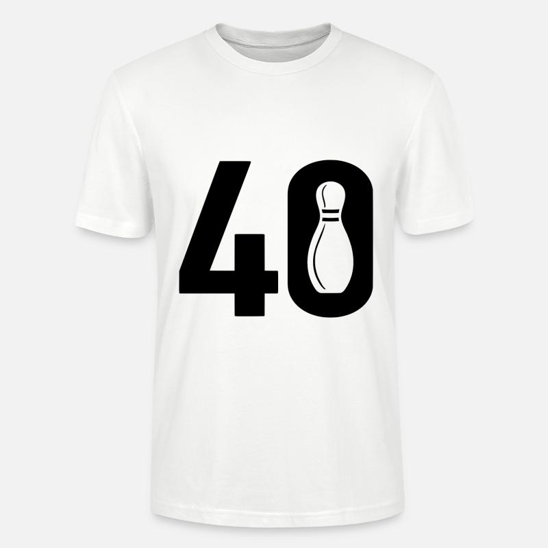 40 Bowling Bowler 40 - Stanley/Stella Unisex Bio-T-Shirt CRAFTER - Weiß