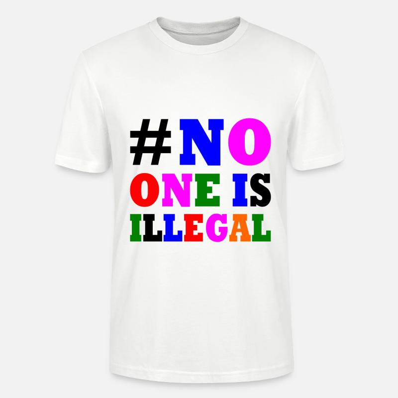 No one is illegal - Stanley/Stella Unisex Bio-T-Shirt CRAFTER - Weiß