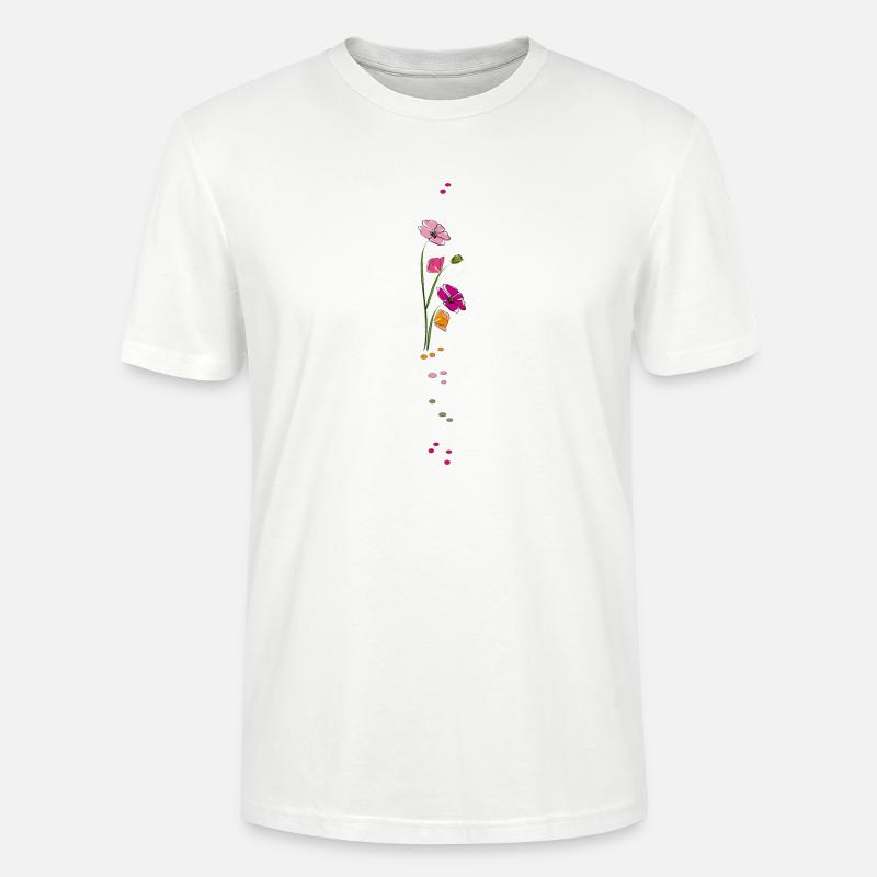 vrille florale - T-shirt bio CRAFTER Stanley Stella Unisexe - blanc