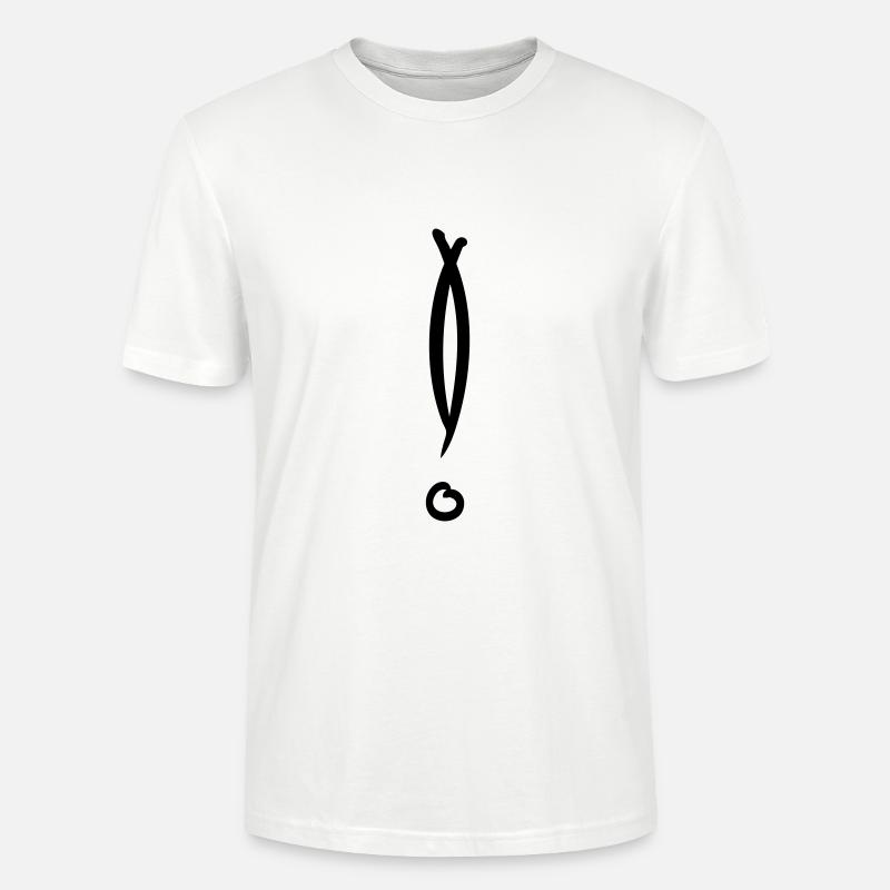 Dekoratives Ausrufezeichen. Handgezeichnet. - Stanley/Stella Unisex Bio-T-Shirt CRAFTER - Weiß